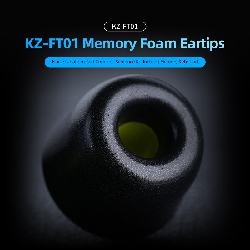 KZ FT01 الراقية الذاكرة القطن  - مراجعة Earphone Foam Tip وسعره