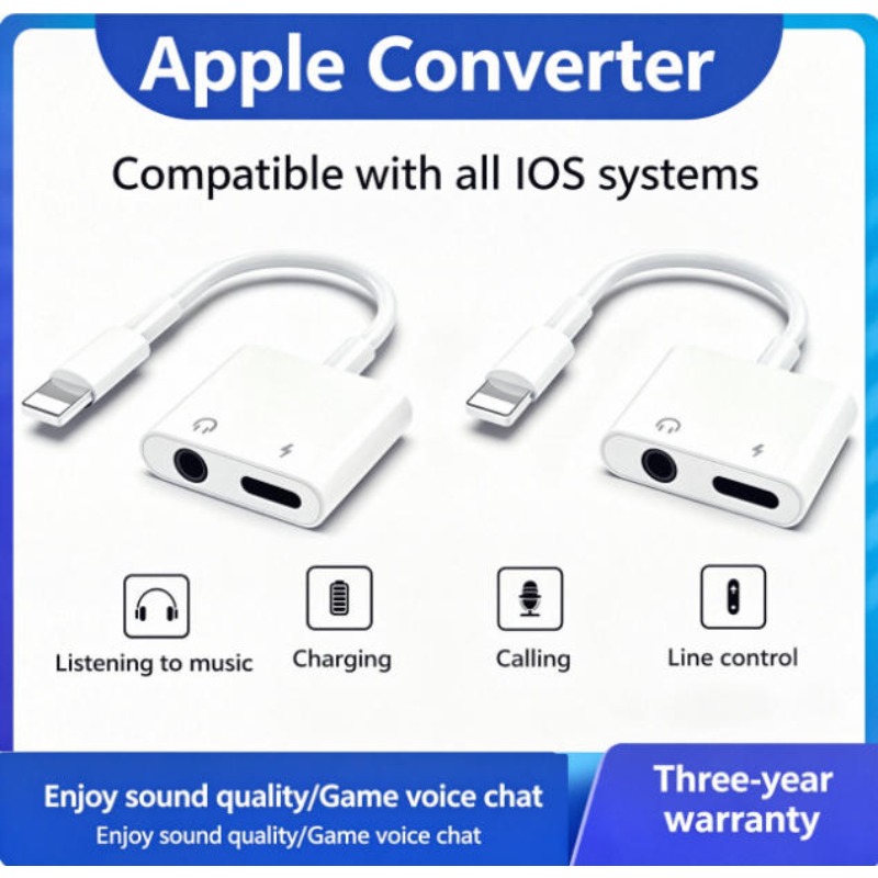 محول صوتي لآيفون 14، 13، 12، 1 - مراجعة Earphone Splitter Jack وسعره